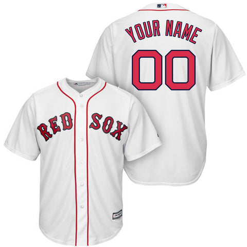 Men's Majestic Boston Red Sox Customized Replica White Home Cool