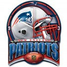 New  England Patriots High Definition Plaque Style  wall Clock - Sports Nut Emporium