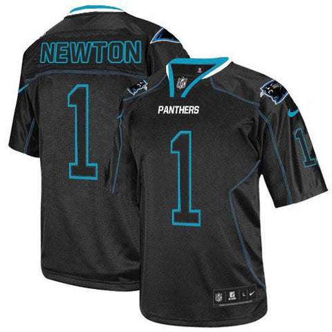 Nike Carolina Panthers No1 Cam Newton Lights Out Black Men's Stitched NFL Limited Rush Jersey