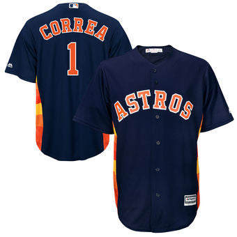 Carlos Correa Majestic Men's Houston Astros Navy Alternate Cool Base Player  Jersey