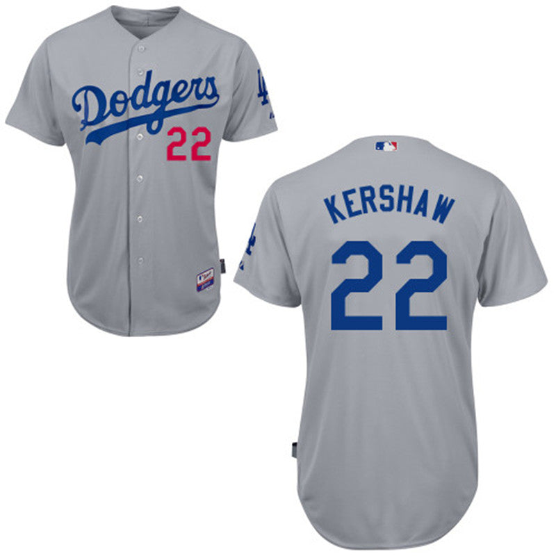Men's Los Angeles Dodgers Clayton Kershaw Nike Gray Road Authentic Player  Jersey