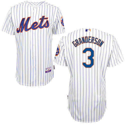 Curtis Granderson New York Mets #3 White(Blue Stripe) Home Cool Base  Stitched MLB Jersey