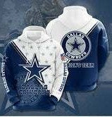 Dallas Cowboys All Time 3d Hoodie