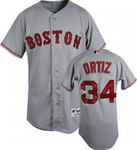 Boston Red Sox David Ortiz #34 Nike Men's Gray Road Official MLB