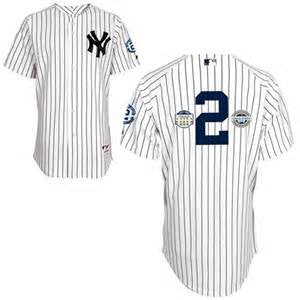 Derek Jeter #2 New York Yankees Authentic Jersey W/ 2003 100th Anniversary  Patch