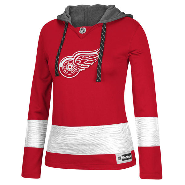 Reebok NHL Hockey Detroit Red Wings Hoodie Sweatshirt Red Size XLarge  Western