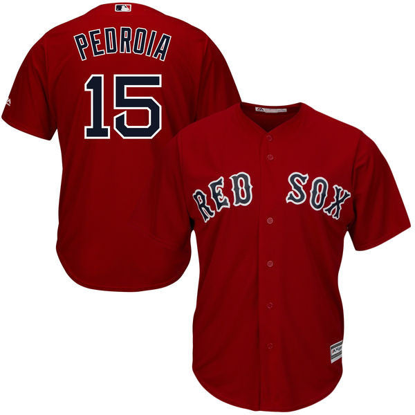 .com: Dustin Pedroia Boston Red Sox White Cool Base Replica