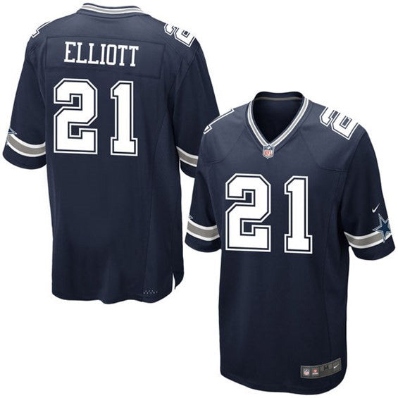 Ezekiel Elliott Dallas Cowboys Navy Blue NFL Jersey