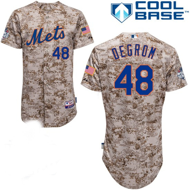  Jacob deGrom New York Mets White Youth Cool Base Home