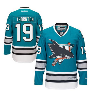 San Jose Sharks #19 Joe Thornton Black Ice Jersey on sale,for
