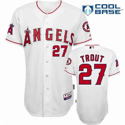 white mike trout jersey