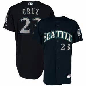 Seattle Mariners x Majestic Sewn Stitched Blank Baseball Jersey Navy Blue •  2XL