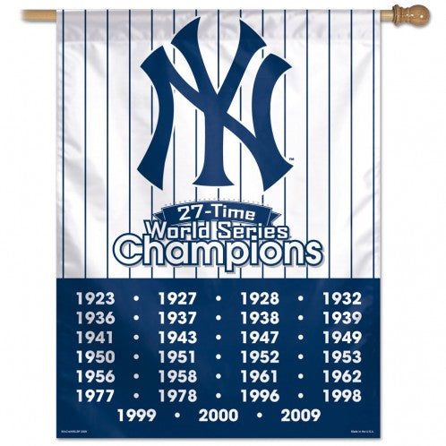 New York Yankees 27-Time World Series Car Flag