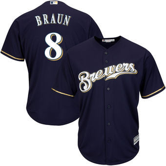 Ryan Braun #8 Milwaukee Brewers Majestic Baseball Jersey Size 50 MLB