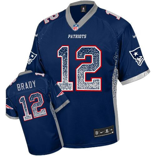 Nike New England Patriots No12 Tom Brady Navy Blue Team Color With C Patch Men's Stitched NFL Elite Jersey