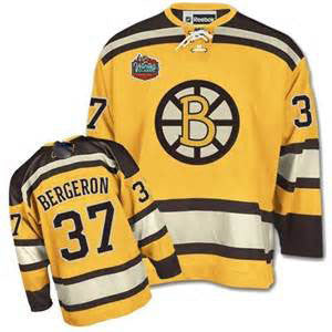 Boston Bruins #37 Patrice Bergeron Yellow Winter Classic CCM Throwback