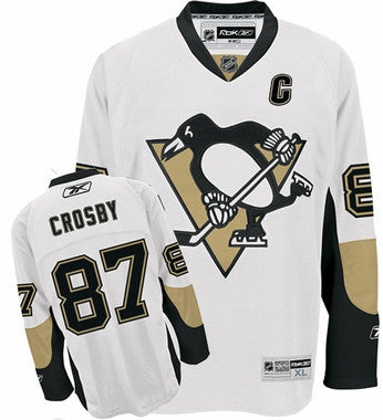Youth Pittsburgh Penguins Sidney Crosby Adidas Authentic Away Jersey - White