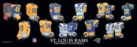 St Louis Rams throwback hertiage jersey plaque
