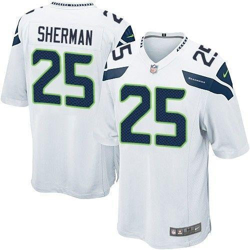 Richard Sherman # 25 Seattle Seahawks Nike Elite NFL Football jersey (
